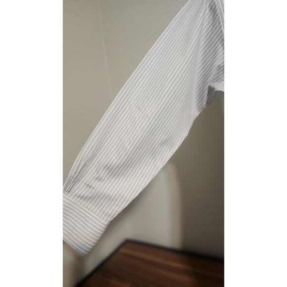 Brooks Brothers 1818 Regent S 15 1/2-32 White Blue/Black Stripe Cotton... - Picture 5 of 6